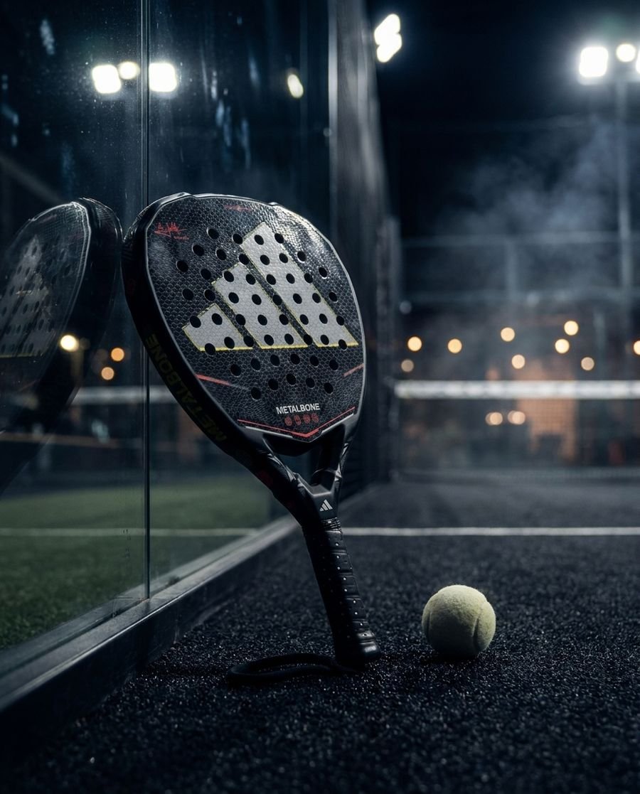 adidas Padel Metalbone — Black on court