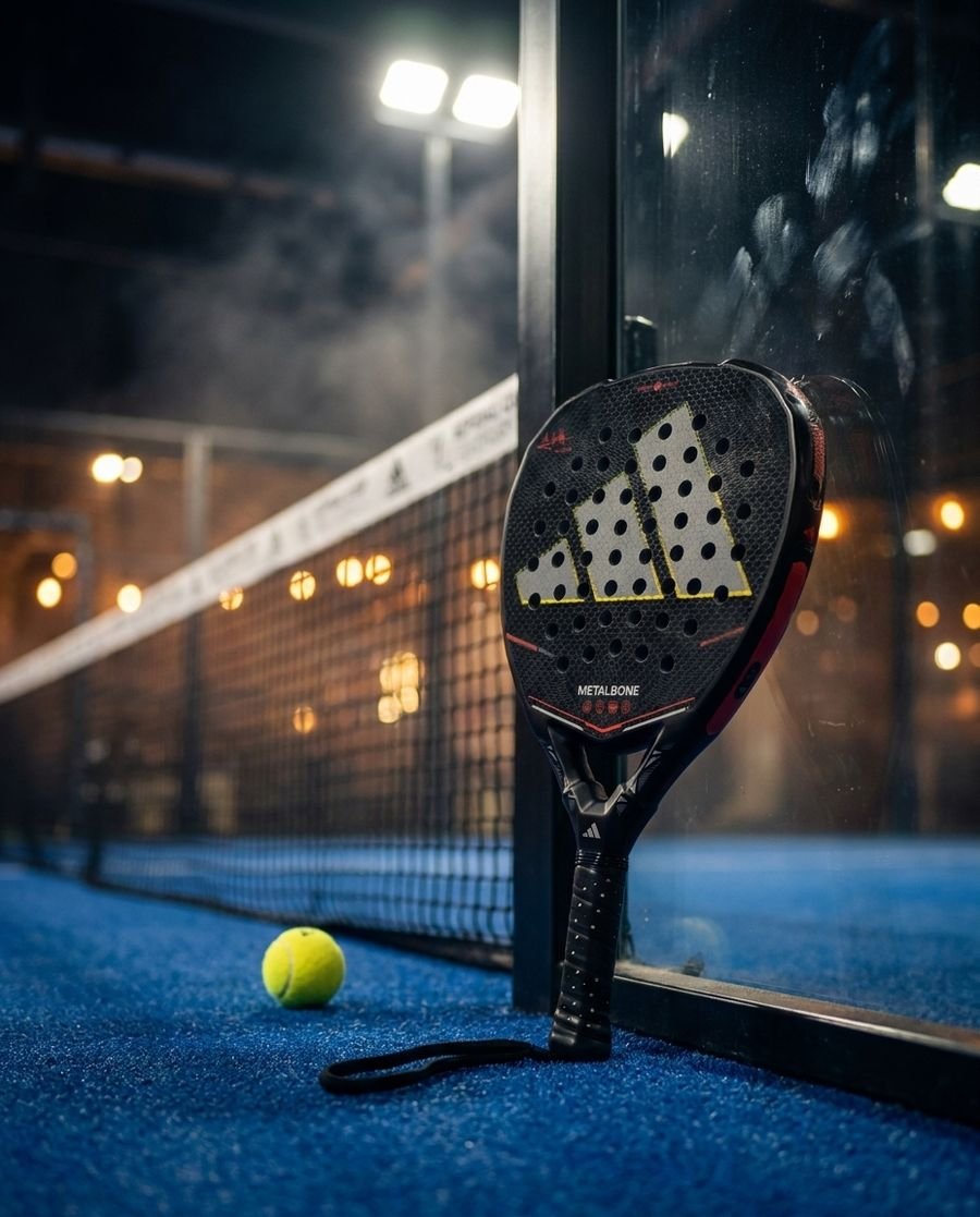 adidas Padel Metalbone — Black on court